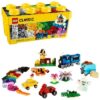 LEGO Systems Inc LEGO Classic Medium Creative Brick Box Toy Set with Train Car Tiger Birthday Gift for Kids 4+ 10696