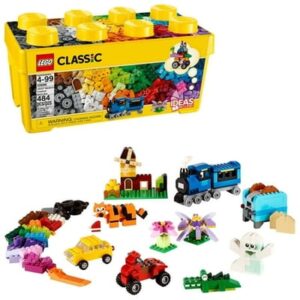 LEGO Systems Inc LEGO Classic Medium Creative Brick Box Toy Set with Train Car Tiger Birthday Gift for Kids 4+ 10696